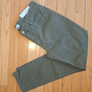 NWT Loft Modern Skinny Crop Jeans - Olive Green